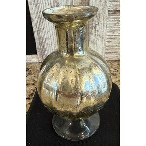 Mercury Glass Vase 6.5” Boho